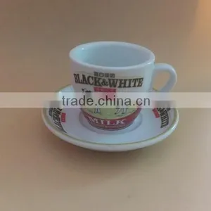 Thick Fine Porcelain Coffee and Tea Set Custom Printed Porcelain Ceramic Cups and Saucers Sets thumbnail-2
