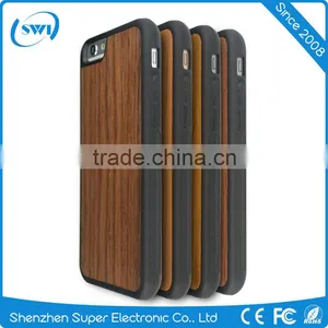 New Natural Material 360 Degree Protective Wooden+TPU Phone Case Cover For IPhone 6 6S 6S Plus thumbnail-1