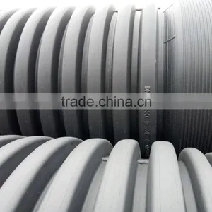 ISO 9001 Black Blue 800mm Hdpe Dwc Corrugated Sewage Plastic Pipes thumbnail-5