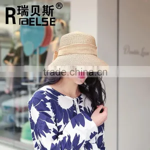 Wholesale Hats Fashion Girl Sun Visor Hat Cheap Wide Brim Straw Hat thumbnail-5