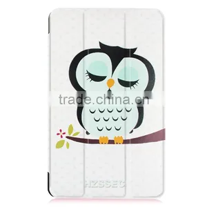 Embossed Owl Pattren Case Stand pu Leather Tablet Cover Case for Samsung Tab E 8.0 thumbnail-2
