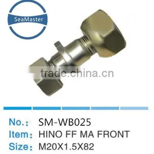 High Strenth Alloy Wheel Bolt With Nut M20*1.5*82mm for Trucks and Autos thumbnail-1
