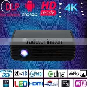 Black 1500 Lumens Portable 2205P Home Theater Bluray 3D DLP Projector 1280*800 thumbnail-1