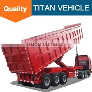 Titan 45m3 Tri Axles Tipping Truck Dump Truck Trailer For Sand thumbnail-3