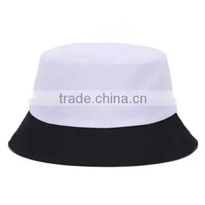 Shang Hai OEM Men Panama Women Fishing Hat Solid Color Bucket Hats thumbnail-4