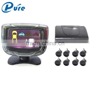 LCD Display Car Parking Sensor Reverse Backup Radar System With 8 Sensors thumbnail-1