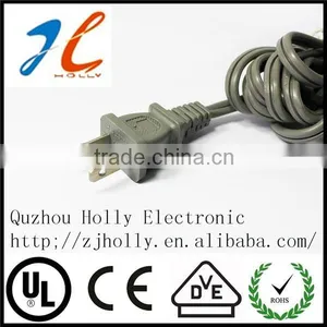 US 2 Pin Power Cord UL Power Cord American Power Cord thumbnail-1