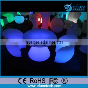 Modern Desgin Led Light Cafe Table and Chairs , Led Garden Table Chair thumbnail-2