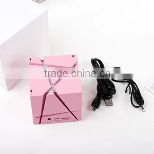 2015 Promotional Manufacturer Cube Bluetooth Speakers With LED Lights thumbnail-2