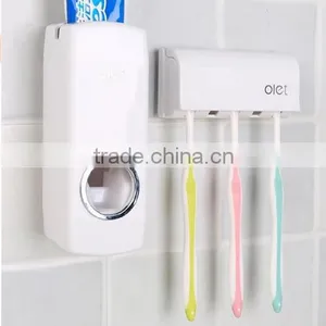 Toothpaste Dispenser Wall Mounted Automatic Toothpaste Squeezer Toilet Brush Holder Hands Free Dust-proof Toothpaste Squeezer thumbnail-6