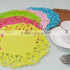 Colorful Flower Shaped Non Slip Coffee Cup Coaster Mat thumbnail-3