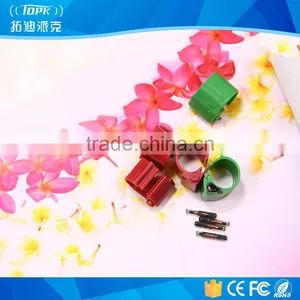 125kHz/134.2kHz/13.56MHz RFID Animal Foot Ring Tags for Poultry Tracking thumbnail-1