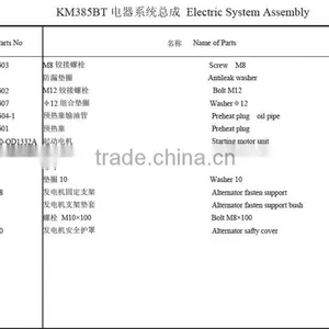 Starting Motor Starter & Alternator KM385BT Diesel Engine Spare Parts thumbnail-2