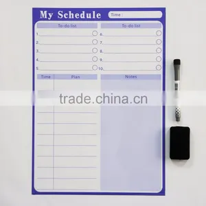 Magnetic Calendar To-do List Custom Design Magnet Dry Erase Board for Kitchen Memo thumbnail-3