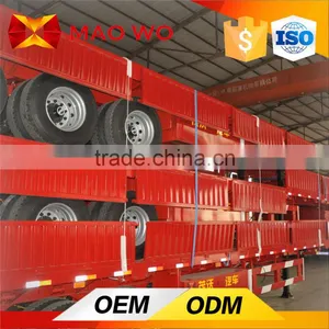 20ft 40ft Container Trailer, Cargo Carry Flat Bed Semi Trailer thumbnail-5