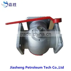 Aluminium Alloy Three Way Flange Ball Valve With Handdle thumbnail-1