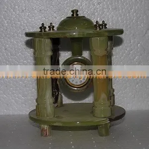 PAKISTAN FACTORY MADE EXPORT QUALITY CLOCKS ONYX MARBLE HANDICRAFTS thumbnail-5