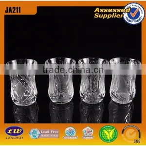 Hot Sale Drinking Glass Cup/carved Glass Cup With Good Quality thumbnail-2