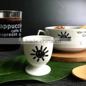 Ceramic Egg Holder With Printing Novelty Egg Holder Cooking Egg Holder thumbnail-2