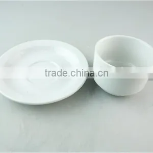 Hot Wholesale Cheap Restaurant White Ceramic Porcelain Coffee Tea Cup With Decal thumbnail-1