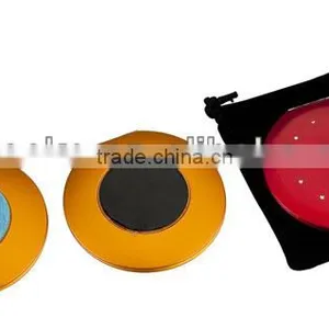 Round Shape Foldable Double Sides Pouch Packing Pocket Make up Mirror thumbnail-1
