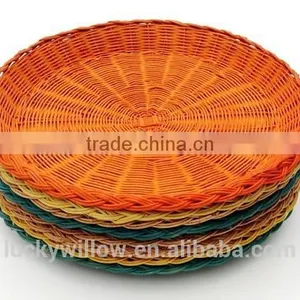 Vintage Wicker Paper Plate Holder thumbnail-1