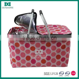 Heavy Duty Basket Insulated Picnic Cooler Bag thumbnail-1