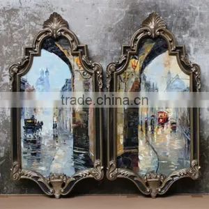 Old Factory Style Mirror Frame Picture Frames thumbnail-1