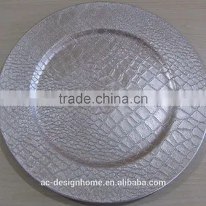 SILVER FOIL PP PLASTIC CHARGER PLATE thumbnail-1