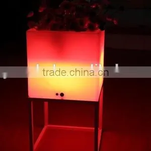 Plastic PE Rectangle Night Club Bar Glowing Led Cube Shaped Ice Bucket thumbnail-4