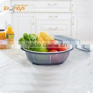 Kitchen Folding Plastic Fruit Vegetable Basket Dropping Water Basket thumbnail-1