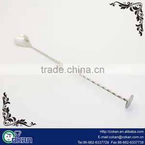 Bar Bartender Cocktail Spoon Stainless Steel Twisted Handle Mixing Spoon Stirrer thumbnail-2
