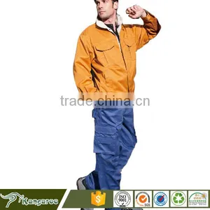 Cotton Fabric Blue Wear Rough Workwear Pants thumbnail-6