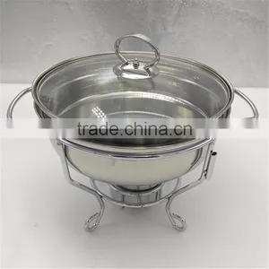 3.5L Mini Stainless Steel Round Chafing Dish for Buffet thumbnail-1