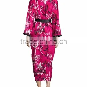 Bridesmaid Robes for Bridesmaids Wholesale Custom Made Floral-Print Wrap Choir Robes thumbnail-3
