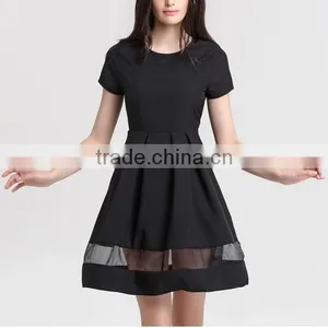 2016 Round Neck Solid Casual Summer Dress thumbnail-3