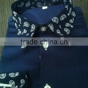 Contrast Color Collar and Cuff Dress Shirts Fashion Shirts for Boys Children Clothing Manufacturers China thumbnail-3