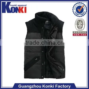 Custom Fashion Black Anti-Pilling Outdoor Vest Men Padding thumbnail-1