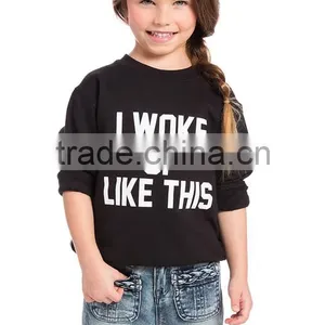 High Quality Soft Comfort Pure Cotton Kids Girls Oversized Sweatshirt Pullover thumbnail-1