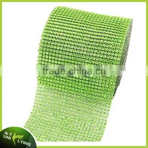 4.75"X 10 Yards Red Plastic Mesh Wraps Rhinestone Ribbons For Wedding Centerpieces DecorationsMesh Rhinestones thumbnail-3