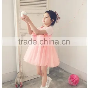 New Fashion Baby Girl Dress Pink Party Children Dress For Summer thumbnail-5