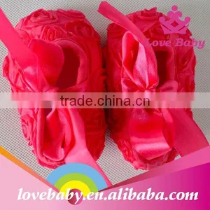 Boutique Rosette Latest Many Colors Newborn Infant Soft Sole Baby Shoes thumbnail-5