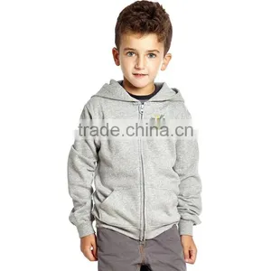 Wholesale 65 Cotton 35 Polyester Children Custom Printed Zip Up Fleece Hoodie thumbnail-2