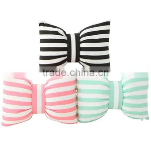 S17024A Lovely Stripe Bow Children Kids Car Pillow Cushion thumbnail-1