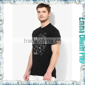 Latest Men's Printed Combed Cotton O Neck T Shirts thumbnail-2