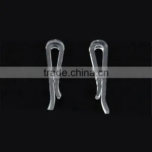 4.0*0.9*0.35cm Cheap U-shape Garment Accessory Transparent Plastic Clips for Packing thumbnail-4
