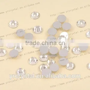 Round Shape Clear Color No-hotfix Silver Foiling Crystal Flat Back Rhinestones thumbnail-1