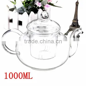 2016 Wholesale Price 1000ML Heat Resistant Glass Teapot With Infuser Coffee Tea Leaf Herbal thumbnail-1