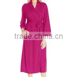 High Quality Modal Long Elegant Cotton Sap Bath Robe thumbnail-2