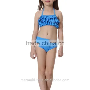 2-10 Yrs Kids Swimwear Beachwear Ruffles Bikini Suits Bathing Suits thumbnail-1